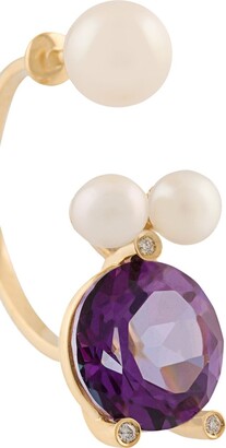 Delfina Delettrez 'Magic Triangle Pearl Piercing' diamond ring