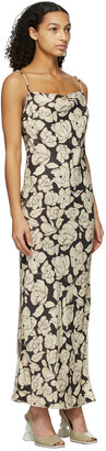 Nanushka Brown & Beige Willow Mid-Length Dress