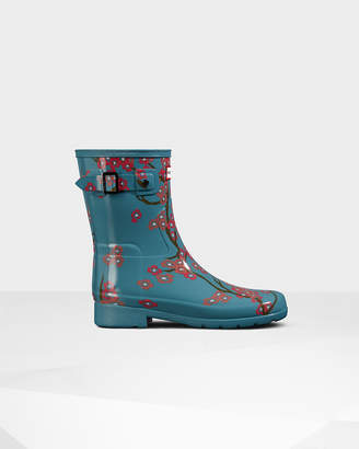 Hunter Women's Refined Blossom Print Short Rain Boots