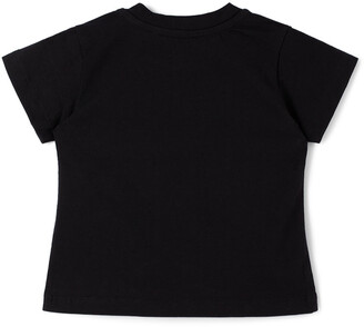Balmain Baby Black Two-Button Logo T-Shirt