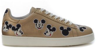 Moa Mickey Mouse Golden Leather Sneaker