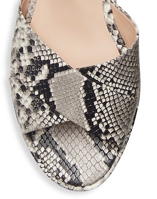 Kate Spade Bunton Snakeskin-Embossed Leather Flatform Sandals