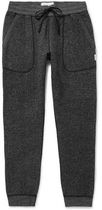 Reigning Champ Slim-fit Tapered Fleece-back Melange Cotton-blend Jersey Sweatpants - Dark gray