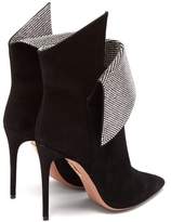 Thumbnail for your product : Aquazzura Night Fever 105 Crystal Embellished Ankle Boots - Womens - Black