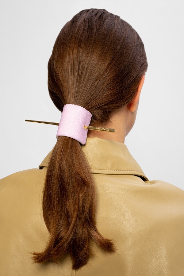frill Postkort Forbigående Balmain Hair Clip With Logo Women's Pink - ShopStyle