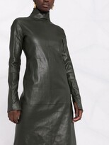 Thumbnail for your product : Bottega Veneta High-Neck Leather Dress
