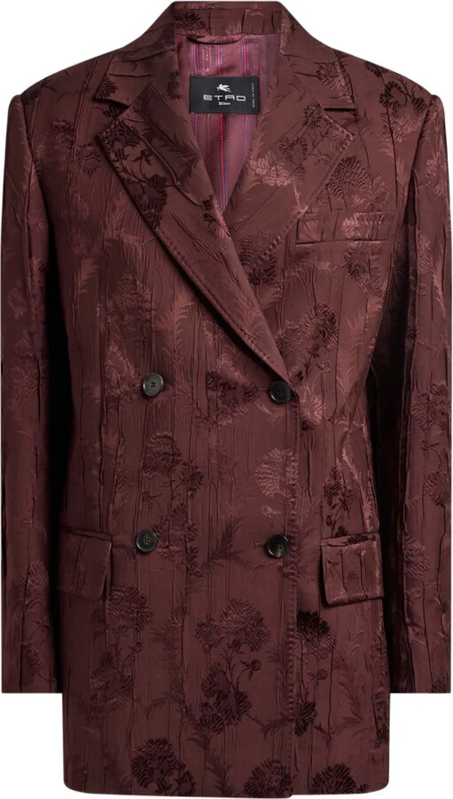 Etro Floral-Print Double-Breasted Jacket