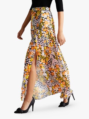 Ted Baker Klemmy Floral Maxi Skirt, Black/Multi - ShopStyle