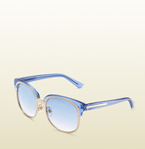 Thumbnail for your product : Gucci Oversize Double Frame Sunglasses
