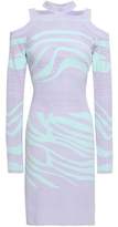 Thumbnail for your product : Roberto Cavalli Cold-shoulder Cutout Pointelle-knit Mini Dress
