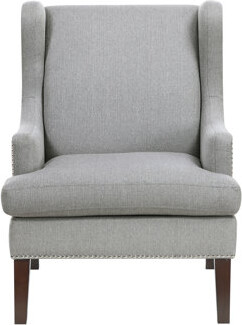 Accent Chair Foam Cushion Seat Upholstery Nailhead Trim