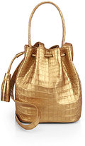 Thumbnail for your product : Nancy Gonzalez Small Metallic Crocodile Bucket Bag