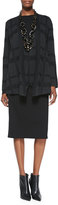 Thumbnail for your product : Eileen Fisher Ponte Knee-Length Skirt with Leather Sides, Women's