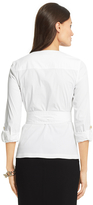 Thumbnail for your product : Diane von Furstenberg Kelsea Cotton Wrap Shirt