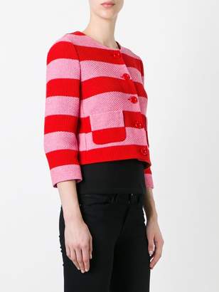 Moschino Boutique striped cropped jacket