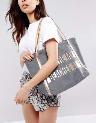 New Look Beach Slogan Shopper Bag