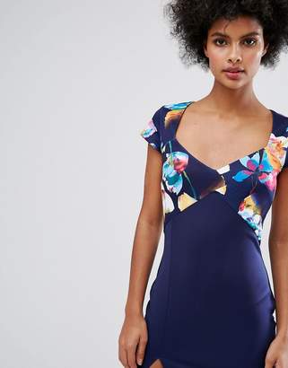 Paper Dolls Tropical Floral Sweetheart Dress