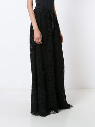 Adam Lippes Corded lace wide leg drawstring trousers
