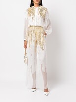 Thumbnail for your product : Rochas Metallic-Finish Long-Sleeve Blouse