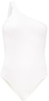 Thumbnail for your product : GAUGE81 Rochelle Asymmetrical Ribbed Cotton-blend Bodysuit - White