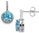 Thumbnail for your product : Lord & Taylor Sterling Silver Blue & White Topaz Earrings