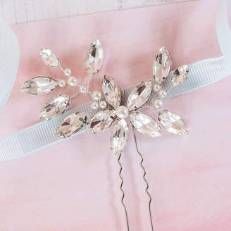 Morgan Melissa Designs Diamante Flower Bridal Pin