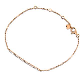 Cosanuova - Diamond Bar Bracelet 18k Rose Gold