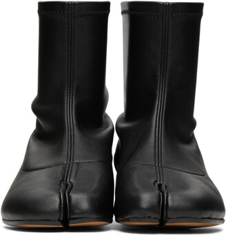 Maison Margiela Black Eco Leather Tabi Sock Boots