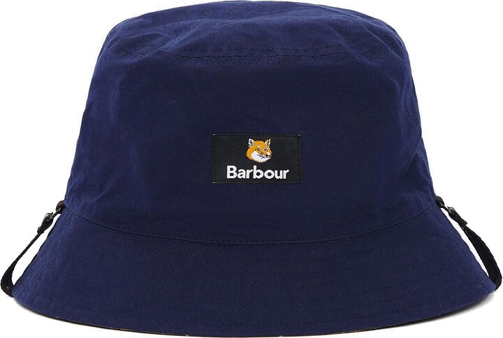 メゾン キツネ X BARBOUR リバーシブル バケットハット