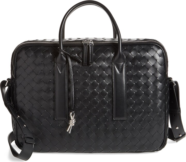 Large Getaway Intrecciato Leather Briefcase