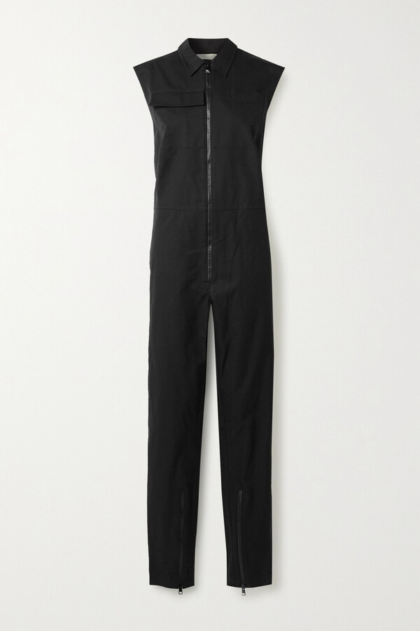 Bottega Veneta Cotton Jumpsuit - Black - ShopStyle