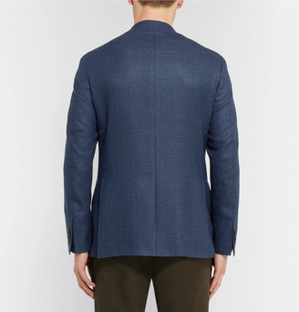 Canali Blue Kei Slim-Fit Unstructured Wool Blazer