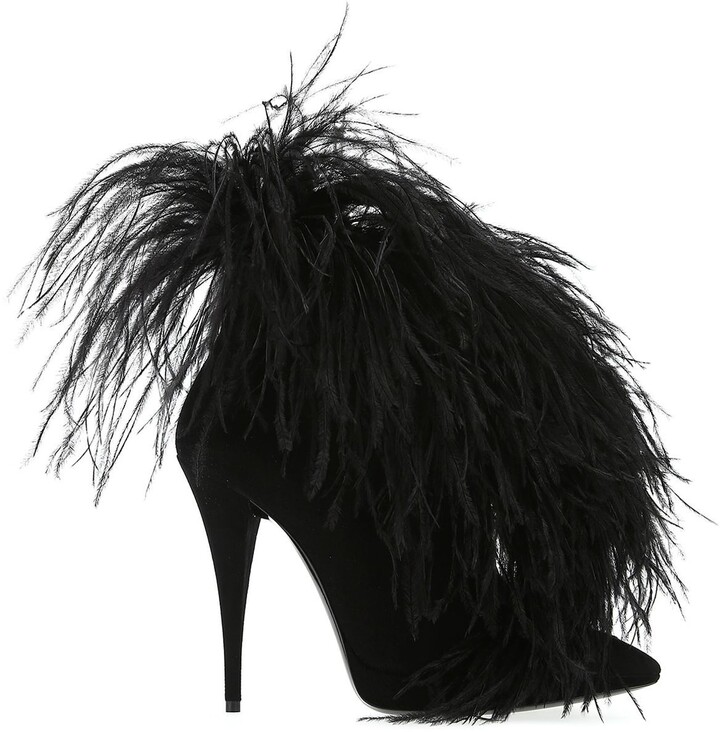 ysl feather boots