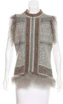 Thumbnail for your product : Saks Fifth Avenue Fur-Trimmed Wool-Blend Vest