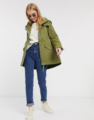 Only awesome parka coat in khaki