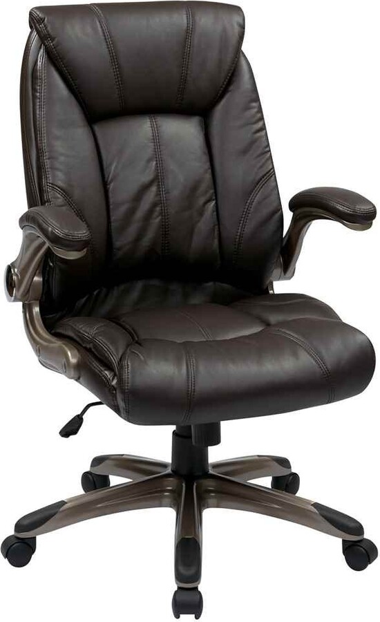 Work Smart Office Star FL Series Faux Leather MidBack Manager's Office
