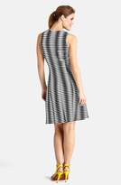 Thumbnail for your product : Donna Morgan Stripe Textured Knit Fit & Flare Dress