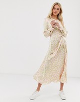 Thumbnail for your product : Ghost Mindy twisted front cheetah print midi dress