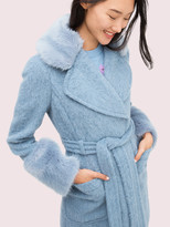 Thumbnail for your product : Kate Spade Fluffy Tie-Waist Coat
