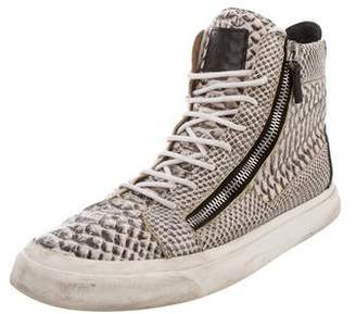 Giuseppe Zanotti Embossed Leather May London Sneakers
