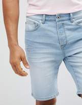 Thumbnail for your product : Solid Skinny Fit Denim Short In Light Wash Blue