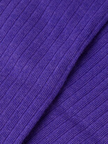Thumbnail for your product : Charvet Ribbed Cashmere, Wool And Silk-Blend Over-The-Calf Socks