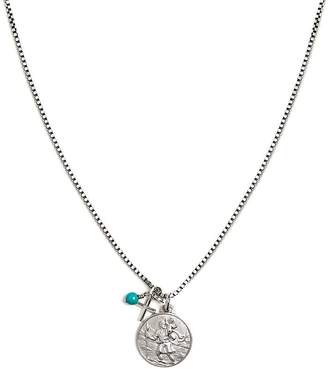 Tateossian St. Christopher Medallion Sterling Silver Necklace