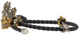 Thumbnail for your product : Alexander McQueen Black King Skull Friendship Bracelet