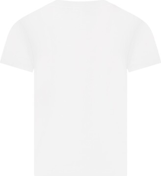 Timberland White T-shirt For Boy With Logo