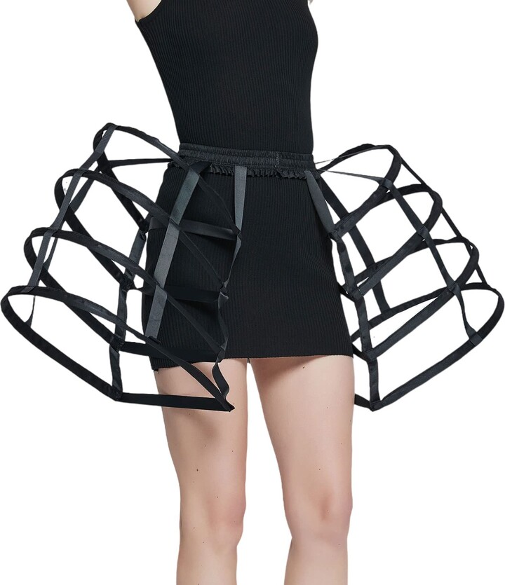 BLESSI BLEESI Double Hoop Skirts for Women Rococo Baroque Crinoline