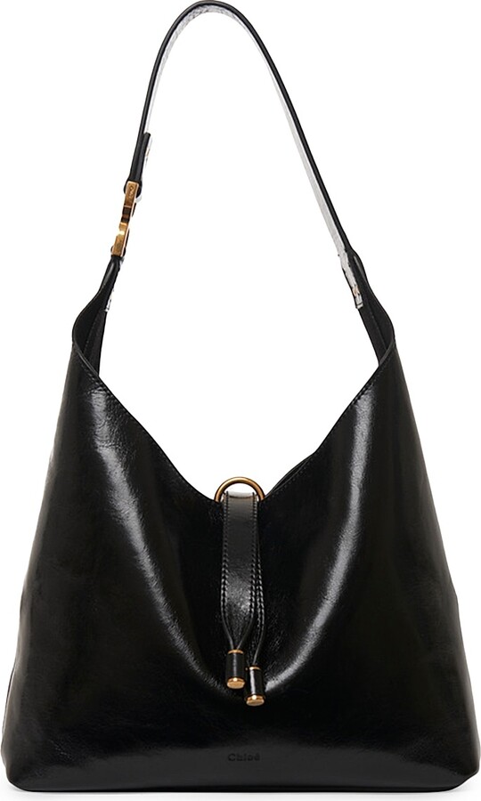 Chloé Women's Small Marcie Leather Hobo Bag - Black