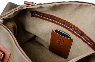 N'damus London Regency Olive Leather Travel Bag