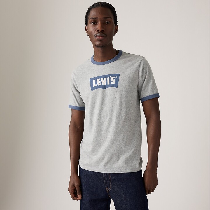 Levi's Graphic Standard Ringer T-Shirt - Men's - Midtone Heather Grey