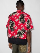 Thumbnail for your product : Undercover Red Face Print Short Sleeve Shirt